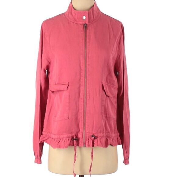 NWT Anthropologie Sanctuary lyocell drawstring zip up jacket size S - Picture 1 of 11